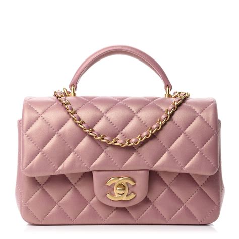 chanel iridescent pink mini|chanel pink lambskin handbags.